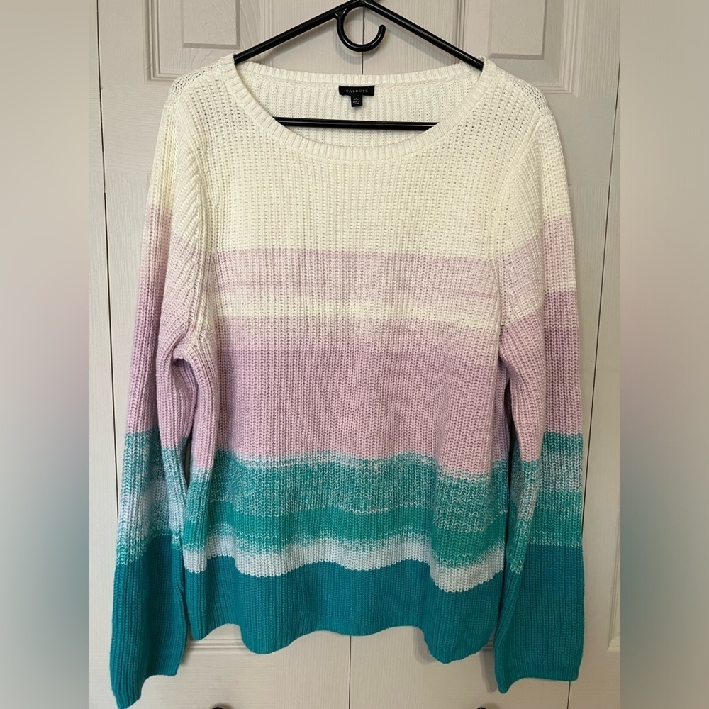 talbots xl cable knit sweater‎ Colorful Casual Fall